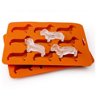 Factory Price frozen mold Novel Dog shaped  silicone ice cube maker mold with custom